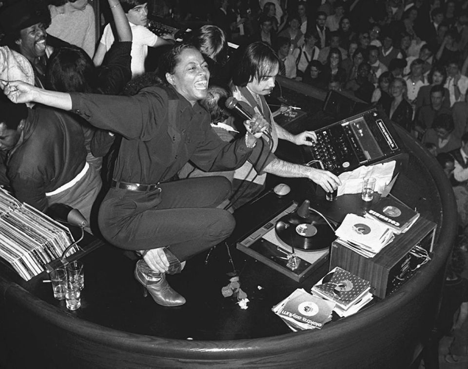 Studio 54’s final send-off: Diana Ross dancing on the turntables.